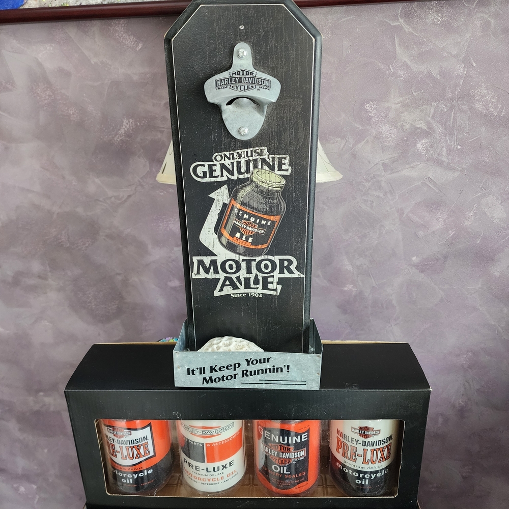 Harley-Davidson Black and Orange Motor Ale Bottle Opener